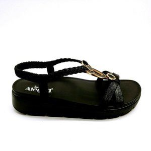Alegria Womens ROZ Embellished T-Strap Sandals